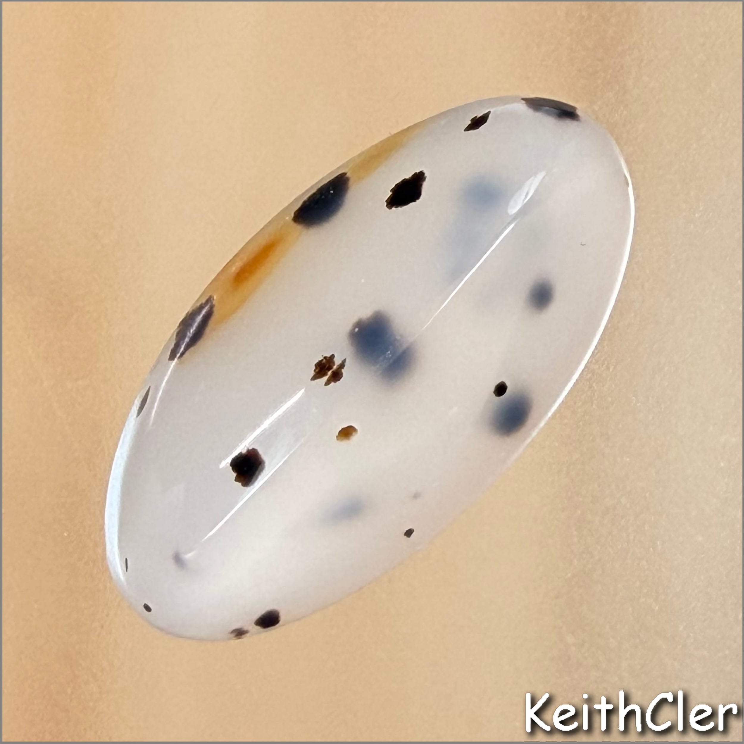 Montana Agate Cabochon - 13mm x 25mm